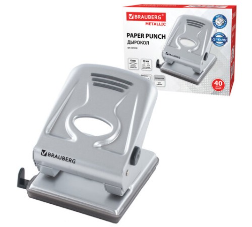 Дырокол металлический BRAUBERG 