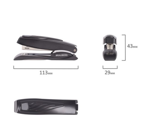 Степлер №10 металлический BRAUBERG 