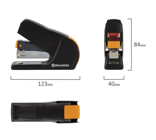 Степлер ЭНЕРГОСБЕРЕГАЮЩИЙ №24/6, 26/6 BRAUBERG 