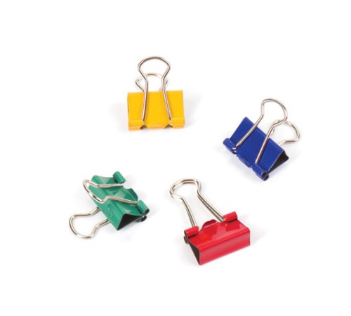 Зажимы для бумаг BRAUBERG, КОМПЛЕКТ 12 шт., 15 мм, на 45 листов, цветные, картонная коробка, 224469
