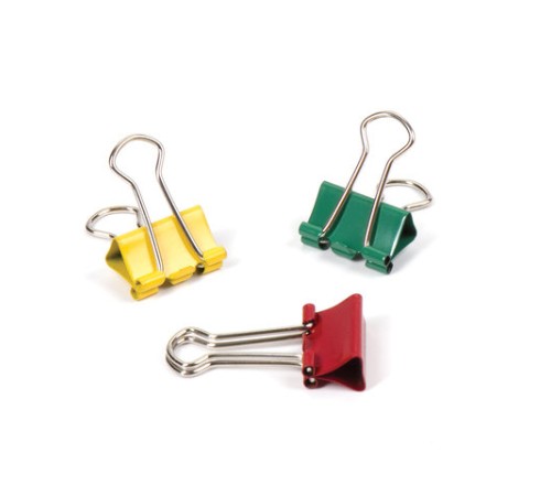 Зажимы для бумаг BRAUBERG, КОМПЛЕКТ 12 шт., 19 мм, на 60 листов, цветные, картонная коробка, 224470