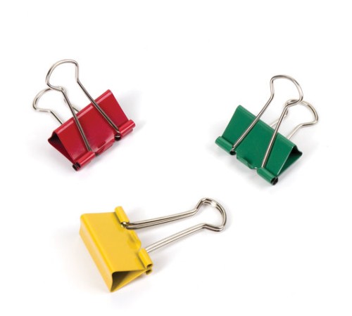 Зажимы для бумаг BRAUBERG, КОМПЛЕКТ 12 шт., 32 мм, на 140 листов, цветные, картонная коробка, 224472