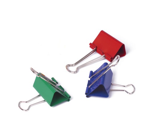Зажимы для бумаг BRAUBERG, КОМПЛЕКТ 12 шт., 51 мм, на 230 листов, цветные, картонная коробка, 224474