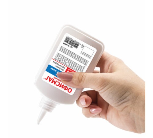 Клей ПВА ОФИСМАГ (бумага, картон, дерево), 85 г, РОССИЯ, 224604