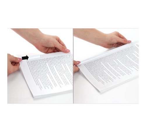 Скрепкошины для быстрого переплета BRAUBERG, комплект 10 шт., ширина 10 мм (до 50 л. А4), белые, 224605