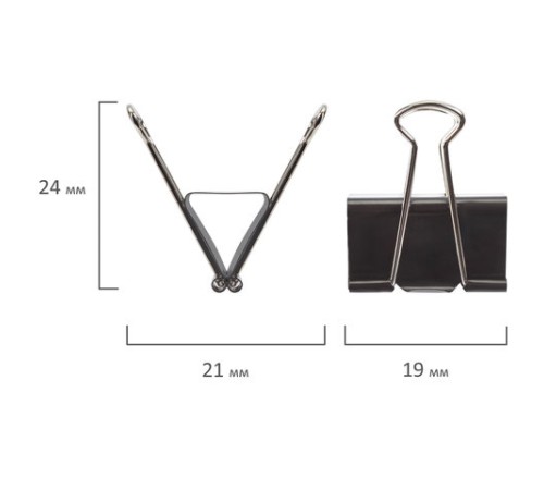 Зажимы для бумаг STAFF 