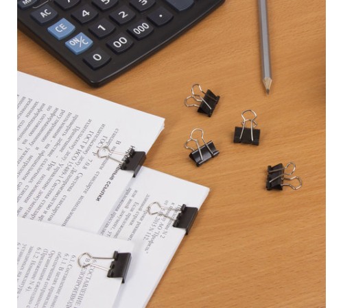 Зажимы для бумаг STAFF 