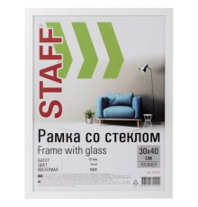 Рамка 30х40 см, белая STAFF 