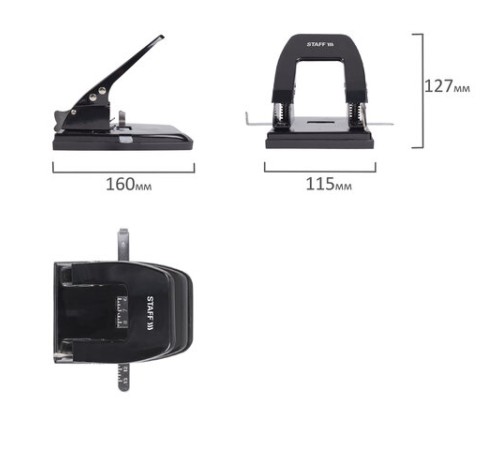 Дырокол металлический STAFF 