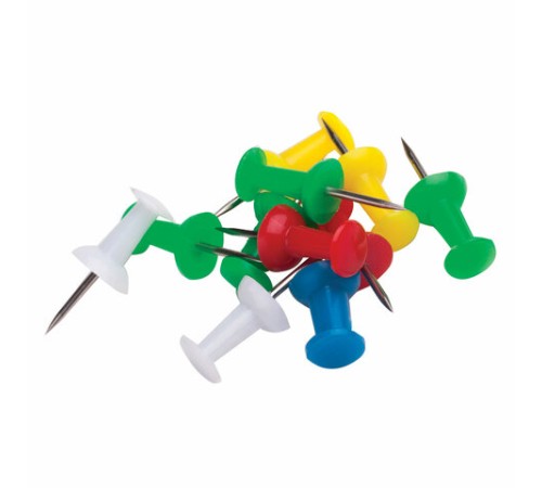 Силовые кнопки-гвоздики цветные STAFF 50 штук, в картонной коробке, 224770