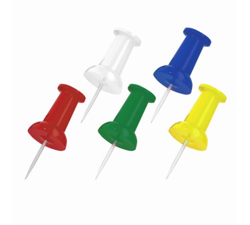 Силовые кнопки-гвоздики цветные STAFF 50 штук, в картонной коробке, 224770