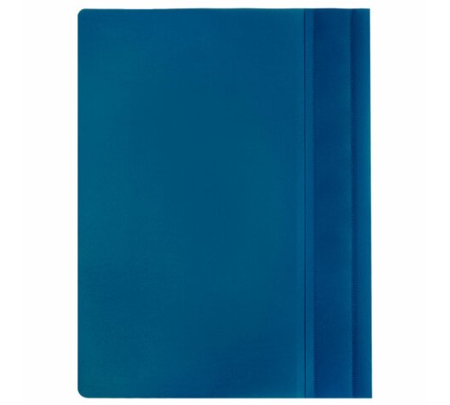 Скоросшиватель пластиковый МАЛОГО ФОРМАТА (160х228 мм), А5, BRAUBERG, 130/180 мкм, синий, 224801