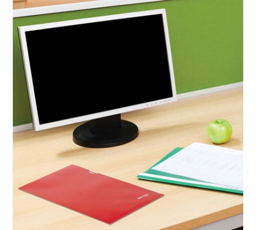 Папка-уголок жесткая, непрозрачная BRAUBERG, красная, 0,15 мм, 224879