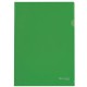 Папка-уголок жесткая, непрозрачная BRAUBERG, зеленая, 0,15 мм, 224881