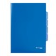 Папка-уголок с 3 отделениями, жесткая, BRAUBERG, синяя, 0,15 мм, 224885