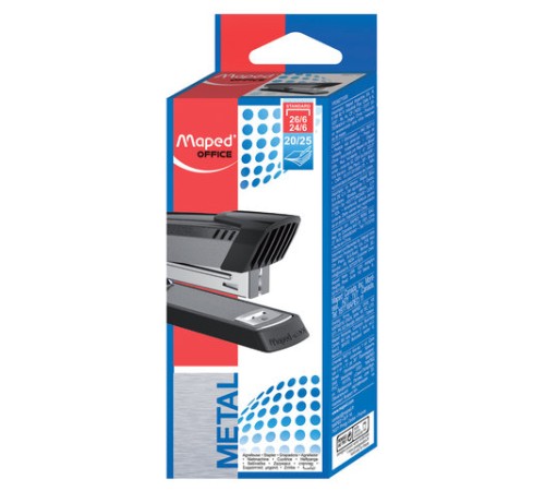 Степлер №24/6, 26/6 металлический MAPED (Франция) 