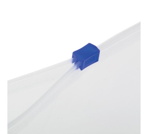 Папка-конверт на молнии А4 (230х333 мм), прозрачная, 0,12 мм, STAFF, 224979