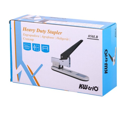 Степлер МОЩНЫЙ №23/6-23/23 KW-trio, до 210 листов, серый/черный, 50-LB, -50-LB