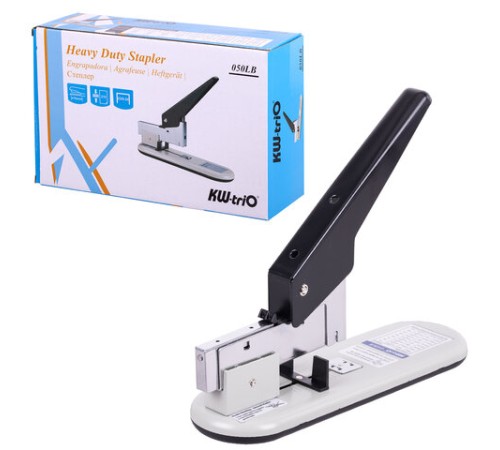 Степлер МОЩНЫЙ №23/6-23/23 KW-trio, до 210 листов, серый/черный, 50-LB, -50-LB