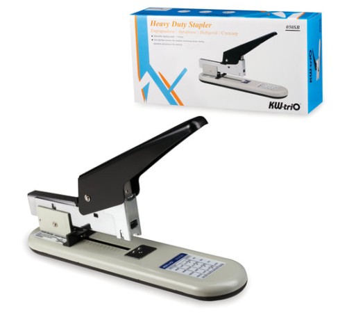 Степлер МОЩНЫЙ №23/6-23/13 KW-trio, до 100 листов, серый/черный, 50-SB, -50-SB