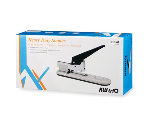 Степлер МОЩНЫЙ №23/6-23/13 KW-trio, до 100 листов, серый/черный, 50-SB, -50-SB