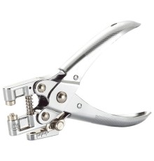 Дырокол на 1 отверстие для установки люверса (225143), диаметр отверстия 5 мм, до 30 листов, хром, KW-trio, 9718, -9718