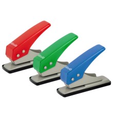 Дырокол на 1 отверстие KW-trio, до 12 листов, ассорти (красный, синий, зеленый), 921, -921