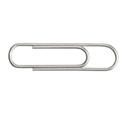 Скрепки ОФИСМАГ, 33 мм, никелированные, 100 шт., в картонной коробке, 225153