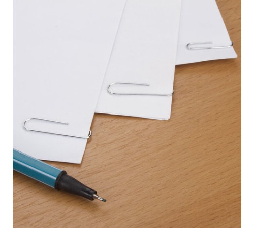 Скрепки ОФИСМАГ, 33 мм, никелированные, 100 шт., в картонной коробке, 225153