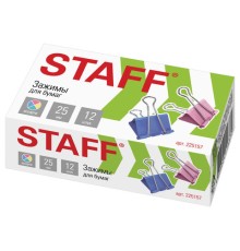 Зажимы для бумаг STAFF 