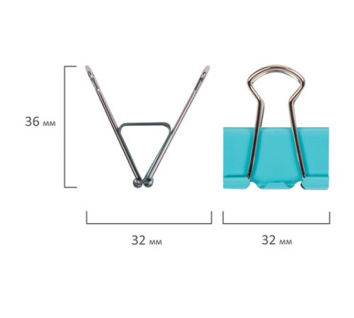 Зажимы для бумаг STAFF 