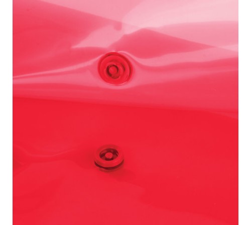 Папка-конверт с кнопкой STAFF, А4, до 100 листов, прозрачная, красная, 0,12 мм, 225172