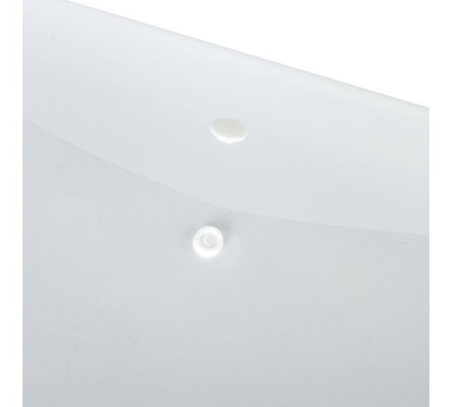 Папка-конверт с кнопкой STAFF, А4, до 100 листов, прозрачная, 0,12 мм, 225173