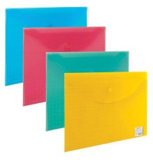 Папка-конверт с кнопкой BRAUBERG 