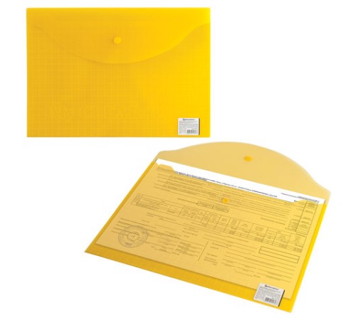 Папка-конверт с кнопкой BRAUBERG 