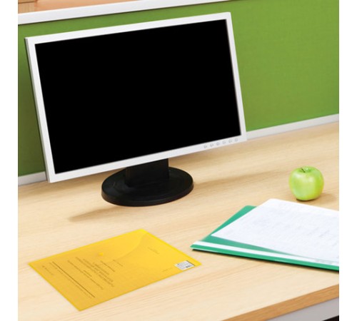 Папка-конверт с кнопкой BRAUBERG 