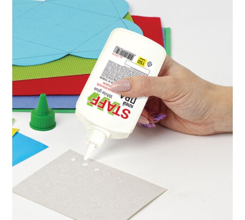Клей ПВА STAFF EVERYDAY, 150 г, с дозатором, 225176