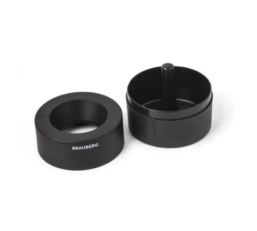 Скрепочница магнитная BRAUBERG с 30 скрепками, большой бочонок, черная, 225191