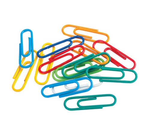 Скрепки ОФИСМАГ, 28 мм, цветные, 100 шт., в картонной коробке, Россия, 225210