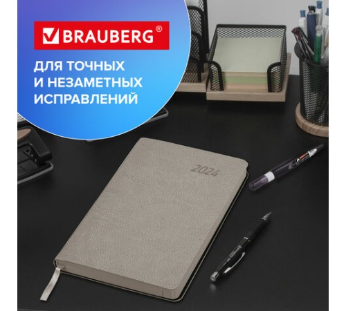 Ручка-корректор BRAUBERG, 8 мл, металлический наконечник, черный корпус, 225214