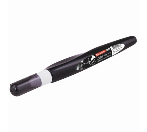 Ручка-корректор BRAUBERG, 8 мл, металлический наконечник, черный корпус, 225214
