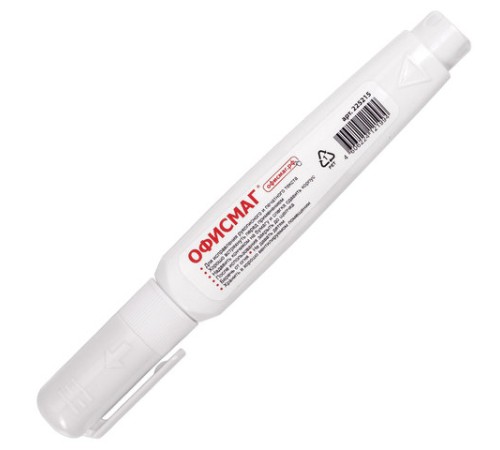 Ручка-корректор ОФИСМАГ, 9 мл, металлический наконечник, 225215
