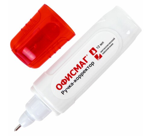 Ручка-корректор ОФИСМАГ, 12 мл, металлический наконечник, 225216