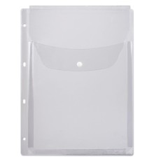 Папка-файл перфорированная, А4, объемная, до 250 листов, клапан с кнопкой, 180 мкм, ДПС, 2308