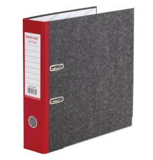 Папка-регистратор ОФИСМАГ, фактура стандарт, с мраморным покрытием, 75 мм, красный корешок, 225584