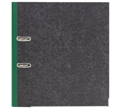 Папка-регистратор ОФИСМАГ, фактура стандарт, с мраморным покрытием, 75 мм, зеленый корешок, 225585