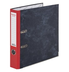 Папка-регистратор ОФИСМАГ, фактура стандарт, с мраморным покрытием, 50 мм, красный корешок, 225587