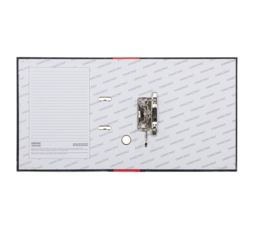 Папка-регистратор ОФИСМАГ, фактура стандарт, с мраморным покрытием, 50 мм, красный корешок, 225587