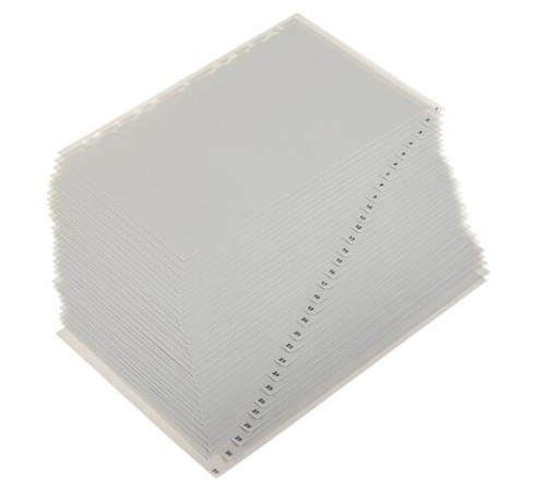 Разделитель пластиковый BRAUBERG, А4, 31 лист, цифровой 1-31, оглавление, серый, РОССИЯ, 225598