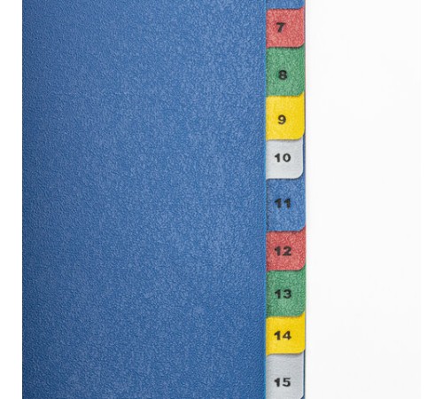 Разделитель пластиковый BRAUBERG, А4, 20 листов, цифровой 1-20, оглавление, цветной, РОССИЯ, 225611